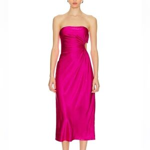 NWT Runaway The Label Saraya Dress in Fuchsia size large